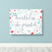 Desondanks bleef ze bestaan canvas afdruk (Insitu (Houten vloer))