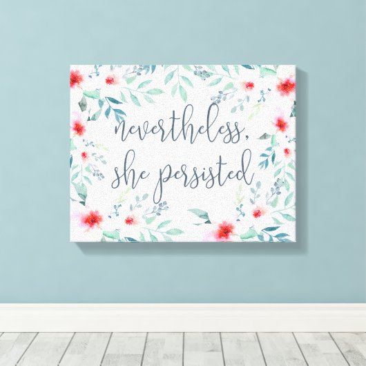 Desondanks bleef ze bestaan canvas afdruk (Insitu (Houten vloer))