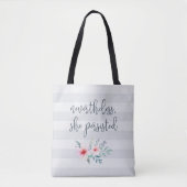 Desondanks bleef ze bestaan | Citaat Tote Bag (Voorkant)