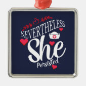 Desondanks bleef ze bestaan metalen ornament (Voorkant)