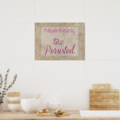 Desondanks bleef ze bestaan poster (Keuken)