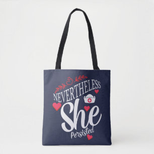 Desondanks bleef ze bestaan tote bag