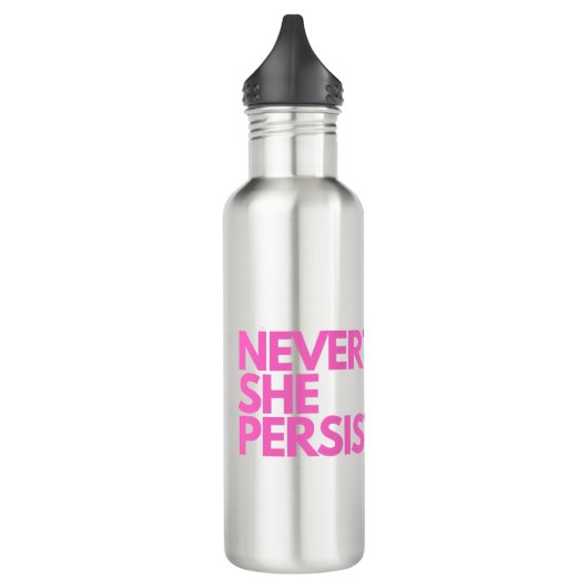 Desondanks bleef ze bestaan waterfles  (Links)