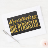 Desondanks bleef ze bij rechthoekige sticker (Envelop)