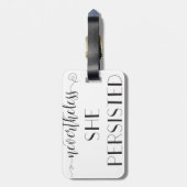 Desondanks bleef ze citaat behouden bagagelabel (Achterkant verticaal)