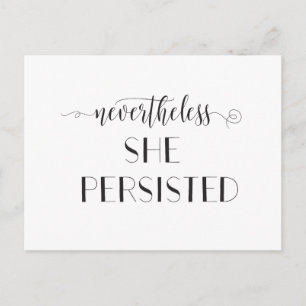 Desondanks bleef ze citaat behouden briefkaart