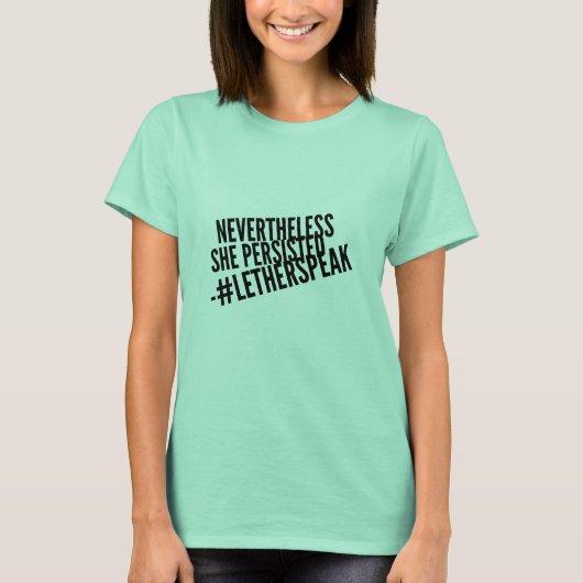 Desondanks bleef ze doorgaan - Elizabeth Warren Re T-shirt (Voorkant)