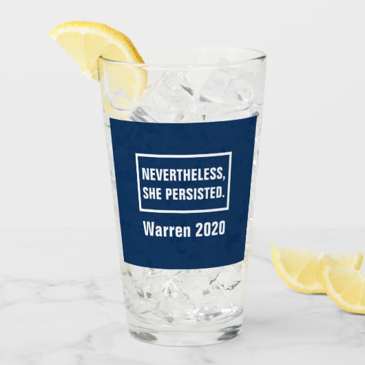 Desondanks bleef ze Elizabeth Warren 2020 vasthoud Glas (Voorkant ijs)