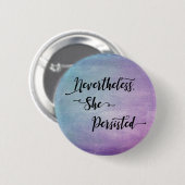 Desondanks bleef ze over de kleurrijke grunge ronde button 5,7 cm (Voorkant /achterkant)