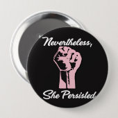 Desondanks bleef ze protesteren tegen Button (Voorkant /achterkant)