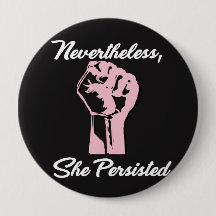 Desondanks bleef ze protesteren tegen Button