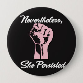 Desondanks bleef ze protesteren tegen Button