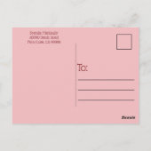 Desondanks bleef ze roze rood roze briefkaart (Achterkant)