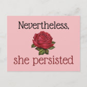 Desondanks bleef ze roze rood roze briefkaart (Voorkant)