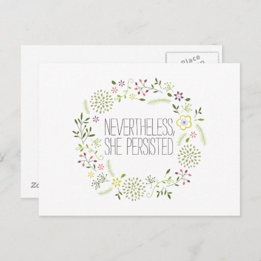 Desondanks bleef ze vasthouden briefkaart (Voorkant / Achterkant)