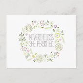 Desondanks bleef ze vasthouden briefkaart (Voorkant)