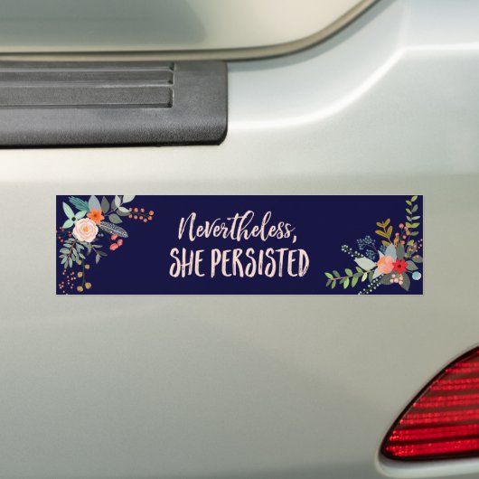 Desondanks bleef ze vasthouden bumpersticker (Op auto)