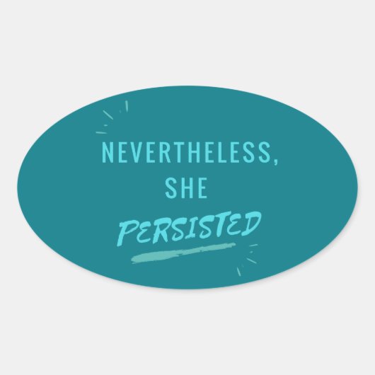 Desondanks bleef ze vasthouden ovale sticker (Voorkant)