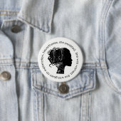 Desondanks bleef ze (zwart) hangen ronde button 7,6 cm (In situ)