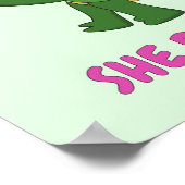 "Desondanks heeft ze de schildpad doorstaan Poster (Hoek)