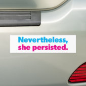 Desondanks hield ze Bumpersticker aan (Op auto)