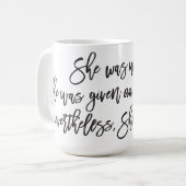 Desondanks hield ze de mok voort (Voorkant links)