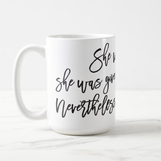 Desondanks hield ze de mok voort (Links)