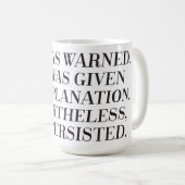 Desondanks hield ze de mok voort (Voorkant rechts)