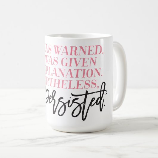 Desondanks hield ze de mok voort (Voorkant rechts)