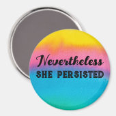 Desondanks hield ze de Waterverf regenboog vol Magneet (Voorkant / Achterkant)