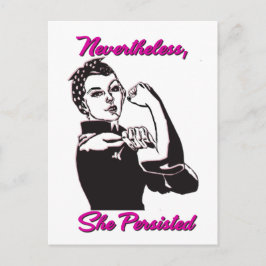 Desondanks hield ze het Briefkaart Rosie Riveter v