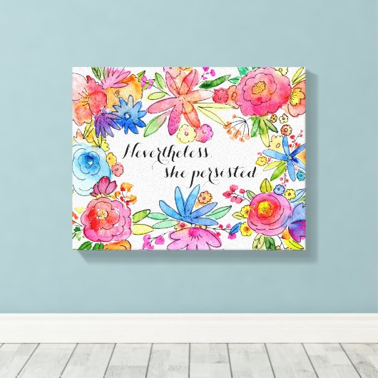 Desondanks hield ze Inspirerend Canvas aan (Insitu (Houten vloer))