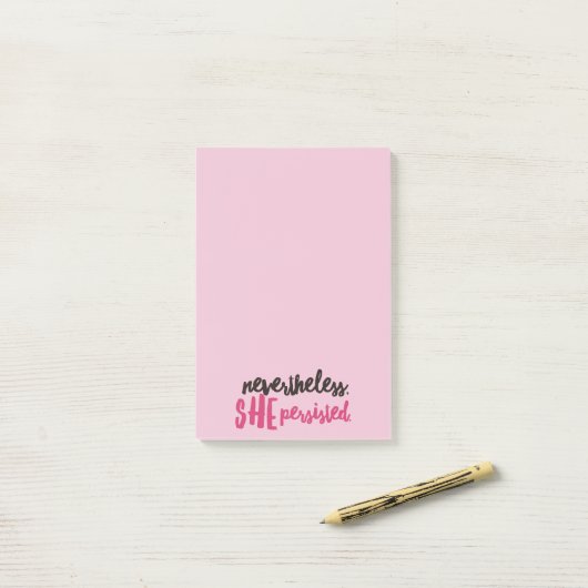 Desondanks hield ze Post-it® notes 4 x 6 aan (Op bureau)