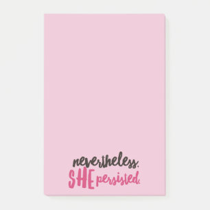 Desondanks hield ze Post-it® notes 4 x 6 aan