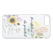 Desondanks hield ze vast aan Calligrafie Quote Case-Mate iPhone Case (Achterkant (Horizontaal))