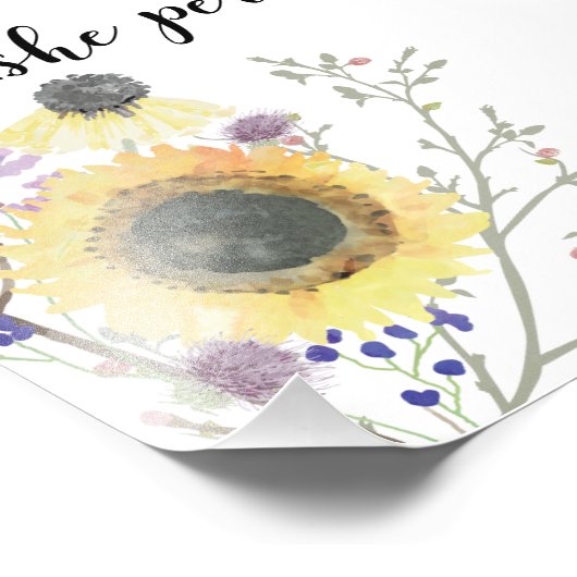 Desondanks hield ze vast aan Calligrafie Quote Foto Afdruk (Hoek)