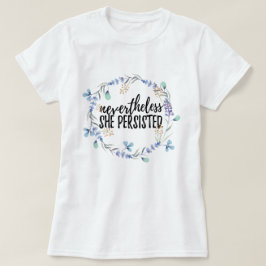 Desondanks hield ze vol met florale T-Shirt