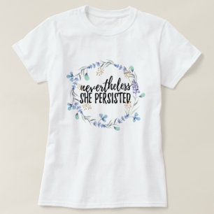 Desondanks hield ze vol met florale T-Shirt