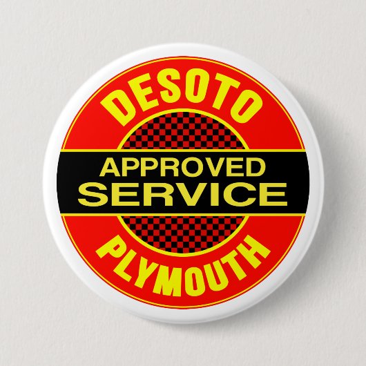 DeSoto-dienstteken Ronde Button 7,6 Cm (Voorkant)