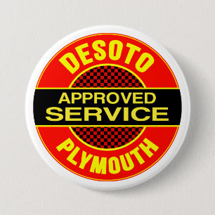 DeSoto-dienstteken Ronde Button 7,6 Cm