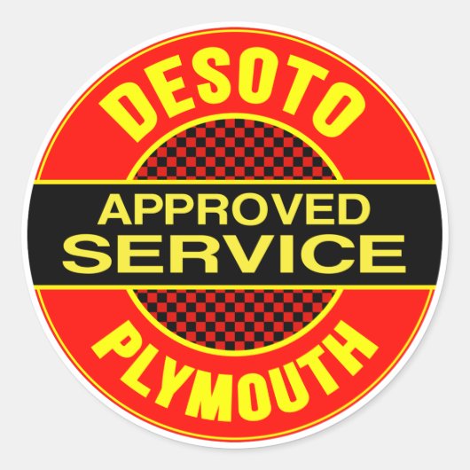  DeSoto-dienstteken Ronde Sticker (Voorkant)