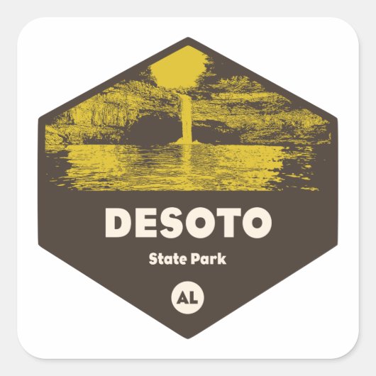DeSoto State Park Alabama Vierkante Sticker (Voorkant)