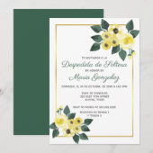 Despedida de Soltera Flores Amarilla Vrijgezellenf Kaart (Voorkant / Achterkant)