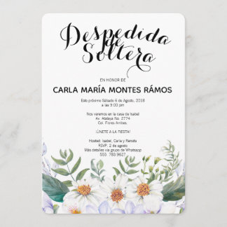 Despedida de Soltera-uitnodiging, En español Kaart