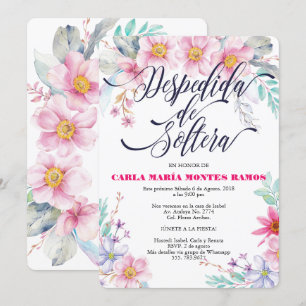Despedida de Soltera-uitnodiging, En español Kaart