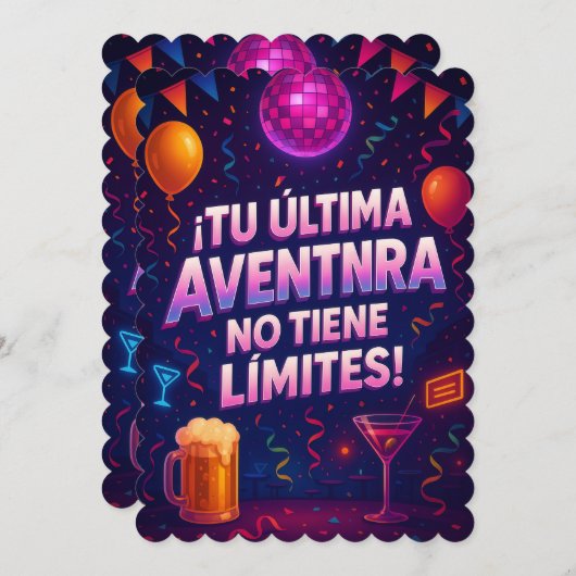 Despedida de Solteros Kaart (Voorkant / Achterkant)