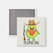 Desperado Avocado Cowboy Funny Bandit Magneet (Voorkant / Achterkant)