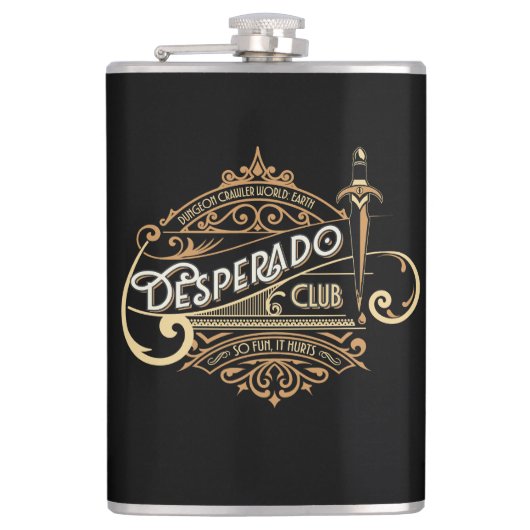 Desperado Club Logo Dungeon Crawler World: Aarde Heupfles (Voorkant)