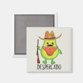 Desperado Despercado Avocado Cowboy Grappige Bandi Magneet (Voorkant / Achterkant)