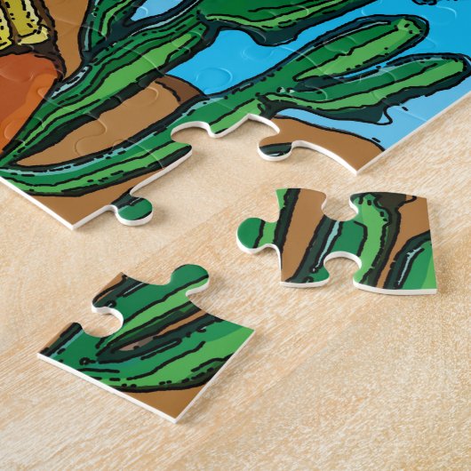 Desperado in woestijn legpuzzel (Zijkant)